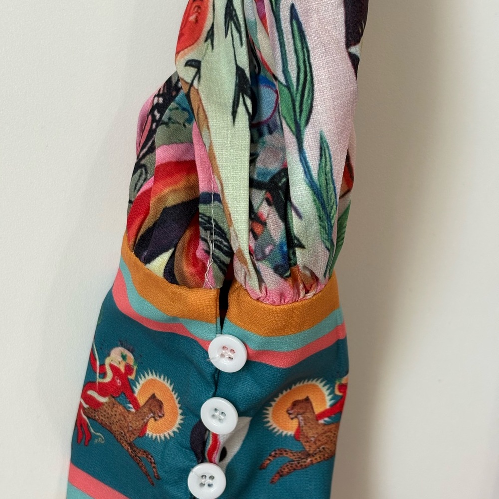 New Colorful Button-Down Dress - Picture 2 of 6